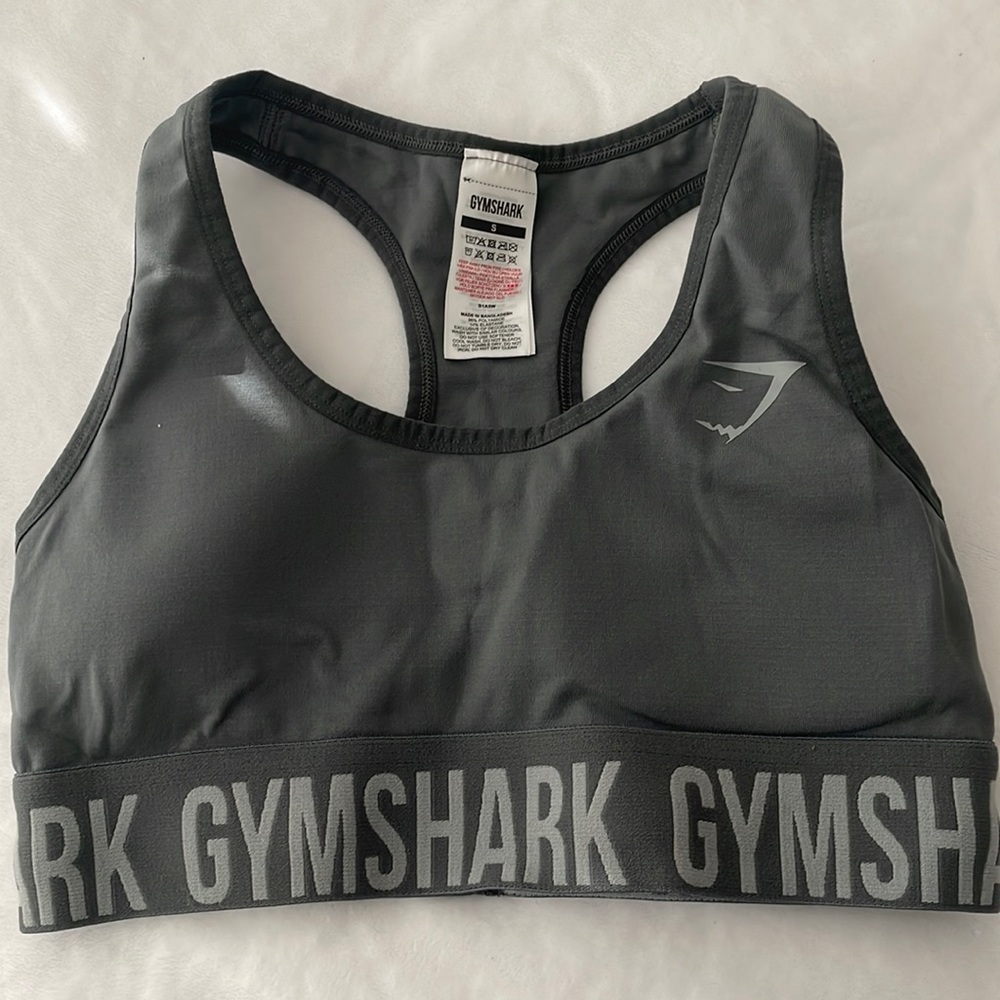 Gray sports bra. High support.